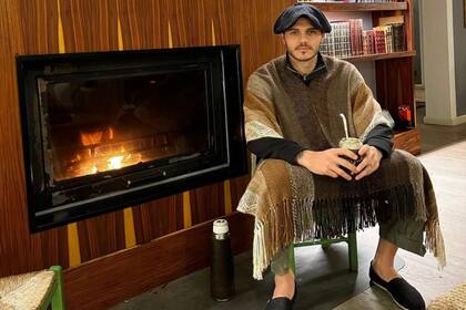 Mauro Icardi con su look de gaucho argentino
