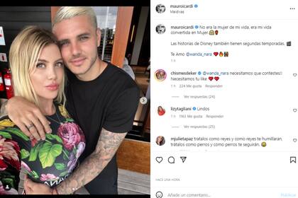 Mauro Icardi confirmó su reconciliación con Wanda Nara (Foto: Instagram @mauroicardi)