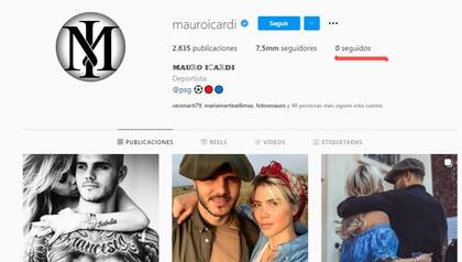 Mauro Icardi había dejado de seguir a todos sus contactos