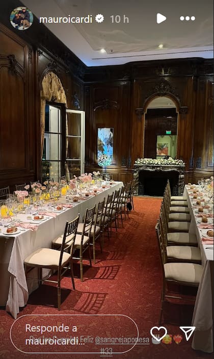 Mauro Icardi mostró detalles del salón comedor donde se hizo el cumpleaños de la China Suárez