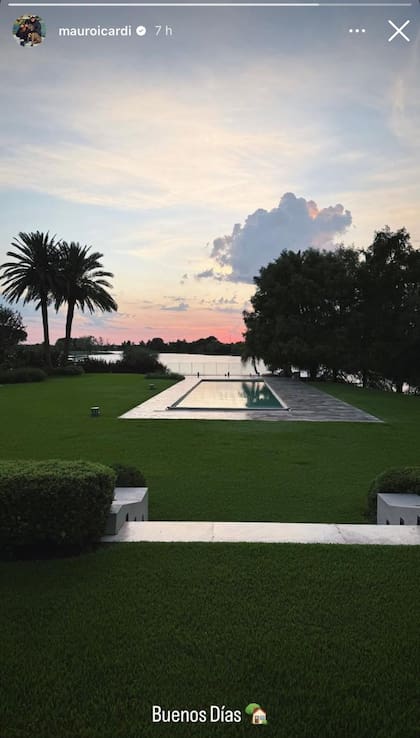 Mauro Icardi regresó al país y no tardó en publicar en sus redes una foto de su mansión, conocida como "la casa de los sueños de Wanda Nara" (Foto: Instagram @mauroicardi)