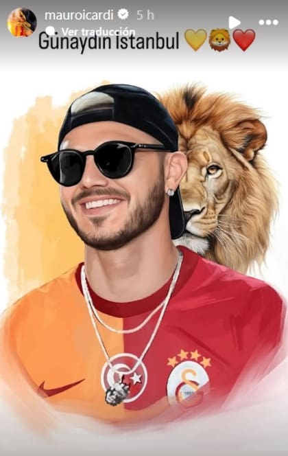 Mauro Icardi saludó a los fanáticos del Galatasaray