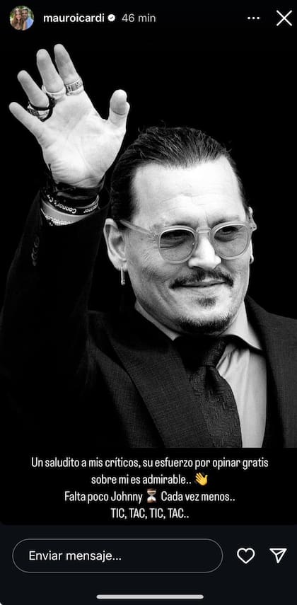 Mauro Icardi volvió a compararse con Johnny Depp (Foto: captura Instagram/@mauroicardi)