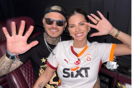 Mauro Icardi y la China Suárez celebraron el título del Galatasaray