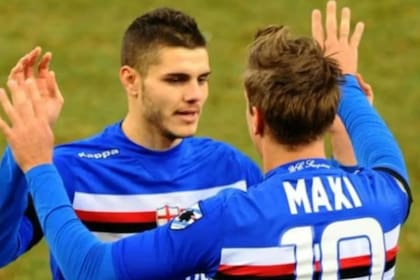 Mauro Icardi y Maxi López fueron compañeros en Sampdoria, y el resto es historia