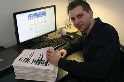 Max Schrems, el estudiante austríaco que lidera una demanda colectiva contra Facebook que ya convocó a más de 17.000 usuarios que exigen una indemnización de 670 dólares