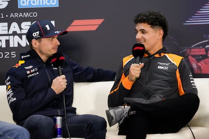 Max Verstappen y Lando Norris, cara a cara en una conferencia de prensa, como en la pista, pero con personalidades diferentes bien marcadas.
