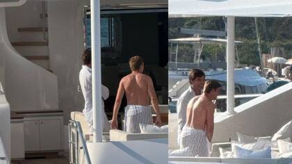 Max Verstappen y Toto Wolff juntos en un yate privado en la costa de Italia