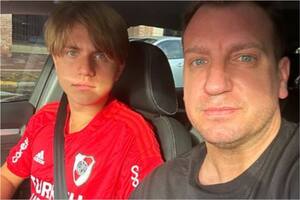 Maxi López acompañó a su hijo Valentino en su primer día de pretemporada en River