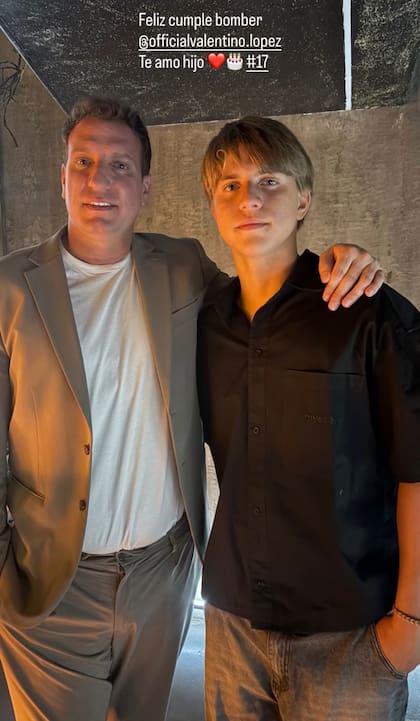 Maxi lópez en sus historias de Instagram por el cumpeaños de su hijo Valentino
(Foto: @officialmaxilopez)