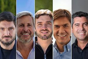 Maxi Pullaro (Santa Fe), Rogelio Frigerio (Entre Ríos), Ignacio Torres (Chubut), Leandro Zdero (Chaco) y Marcelo Orrego (San Juan)