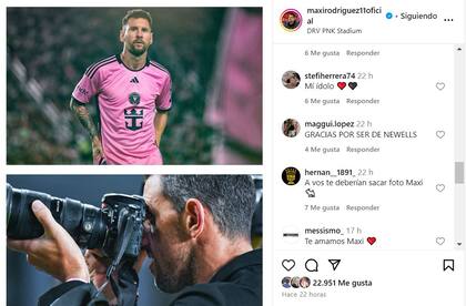 Maxi Rodríguez mostró la foto que le tomó a Lionel Messi