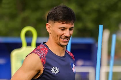 Maxi Silvera, en sus primeras horas en Nacional: se entrena con una sonrisa