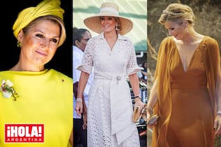 Escote profundo, el vestido “vitamina” y un traje calado: los impactantes looks de su última gira del año