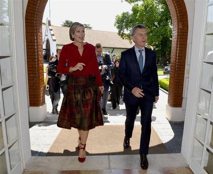 Máxima fue hasta Olivos para reunirse con Macri
