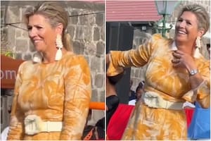 Máxima volvió a sorprender con sus pasos de baile durante su gira por el Caribe (Foto: Captura de video / Twitter)