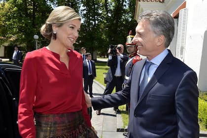 Máxima y el Presidente, en Olivos, en octubre pasado