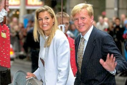 Máxima y Guillermo Alejandro, en 2002, antes de su casamiento