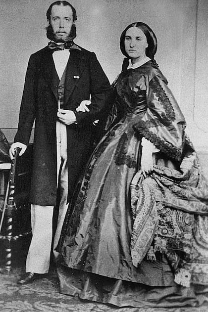 Maximiliano de Habsurgo y Carlota de Sajonia Coburgo fotografiados en 1864, el año en que llegaron a México