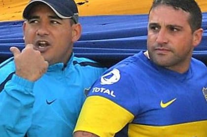 Maximiliano Mazzaro junto a Mauro Martin (derecha), en otros tiempos