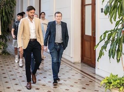 Maximiliano Pullaro y el exgobernador de Santiago del Estero Gerardo Zamora