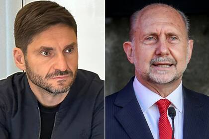 Maximiliano Pullaro y Omar Perotti