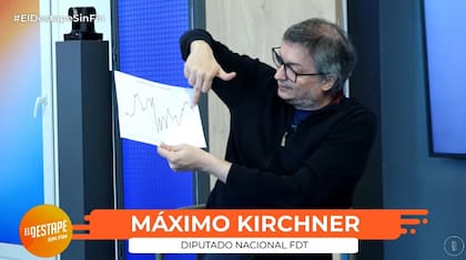 Máximo Kirchner, ayer, en El Destape