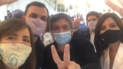 Máximo Kirchner durante los festejos del 30 de diciembre en Olivos