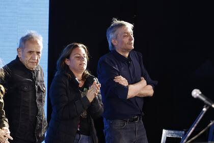 Máximo Kirchner, en el bunker de Fuerza Patria, en La Plata