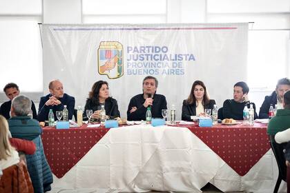 Máximo Kirchner en la sede del PJ bonaerense