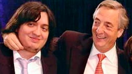 Máximo Kirchner y su padre, el fallecido ex presidente Néstor Kirchner