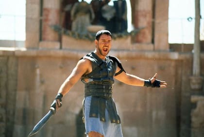 Maximus (Russell Crowe) muere en la primera entrega de Gladiador