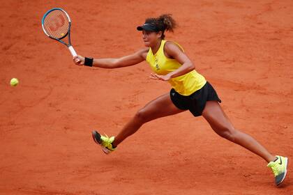 En París, Mayar Sherif, la primera egipcia en el cuadro principal de un Grand Slam; se formó en el tenis universitario estadounidense.