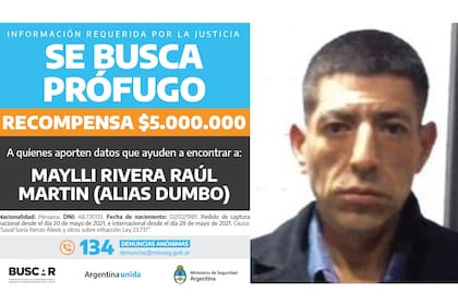 Se ofrece una recompensa por datos que lleven a la captura de Maylli Rivera Raúl Martín, conocido como Dumbo
