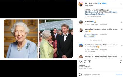 Mayordomo de la realeza se despide de la reina Isabel II