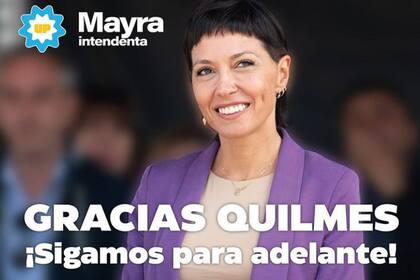 Mayra Mendoza festejó el triunfo en redes pero también habló con la militancia