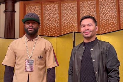 Mayweather y Pacquiao, juntos, cuando se hizo oficial un nuevo choque entre ambos