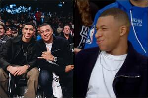 Mbappé fue a ver a los Nets con Hakimi y su reacción a una canasta de Durant se hizo viral