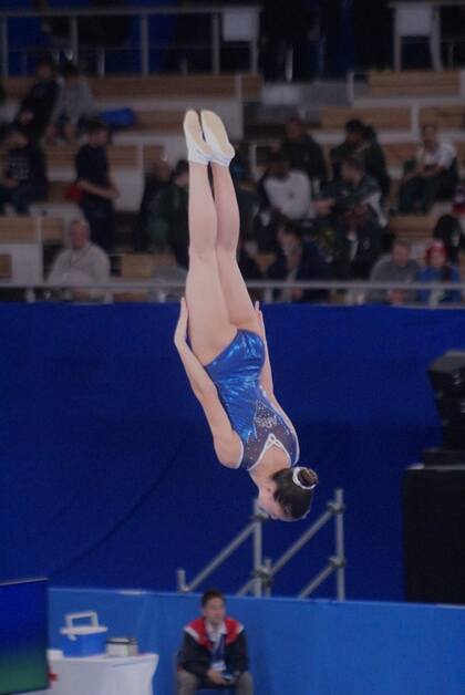 “Me da tranquilidad saber que si me llega a coincidir un torneo con un parcial, esa fecha de evaluación se puede correr”, dice la gimnasta