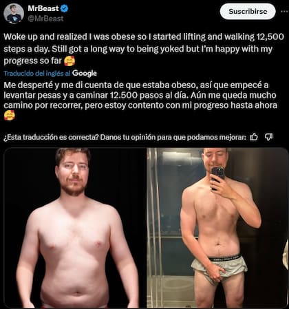 "Me desperté y me di cuenta que era obeso", relató el creador de contenidos