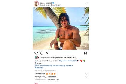 "Me gusta". La foto de Instagram de Mario Casas a la que la China Suárez no pudo resistirse