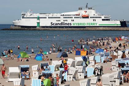 Mecklenburg-Western, playa en la costa del Báltico, Dinamarca.