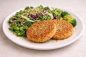 Medallones de mijo con ensalada