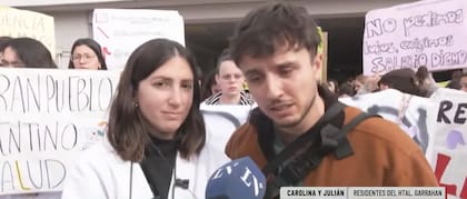 Médicos residentes del Hospital Garrahan en medio de los reclamos por los bajos salarios