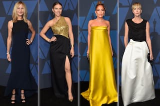 Sonrisas, abrazos y looks, en la alfombra de los primeros Oscar de la temporada