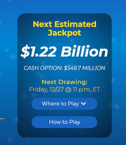 Mega Millions sorteará su quinto premio más grande de la historia en la noche del viernes 27 de diciembre