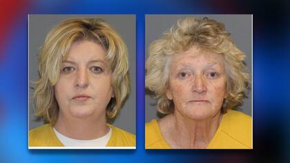 Megan Hess (izquierda) y su madre, Shirley Koch (derecha) fueron encarceladas inmediatamente después de la sentencia