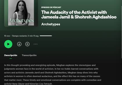 Meghan Markle entrevistó en su podcast, Archetypes, a Jameela Jamil y Shohreh Aghdashloo