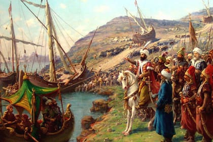 Mehmet trasladó 70 barcos de su flota a través de tierra para rodear a Constantinopla