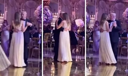 Melania y Donald Trump bailan durante la celebración del matrimonio de Tiffany Trump